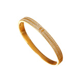 Gold Plated Inlaid Zirconium Bracelet Simple – Jewelry Gift Ideas — 8