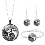 Silver Bracelet Stud Earrings Jewelry Set – Jewelry Gift Ideas — 1