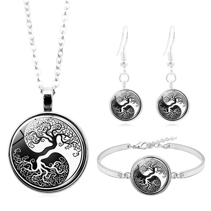 Silver Bracelet Stud Earrings Jewelry Set – Jewelry Gift Ideas — 1
