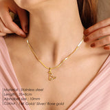 Women's Stainless Steel Necklace With Letter – Jewelry Gift Ideas — 15