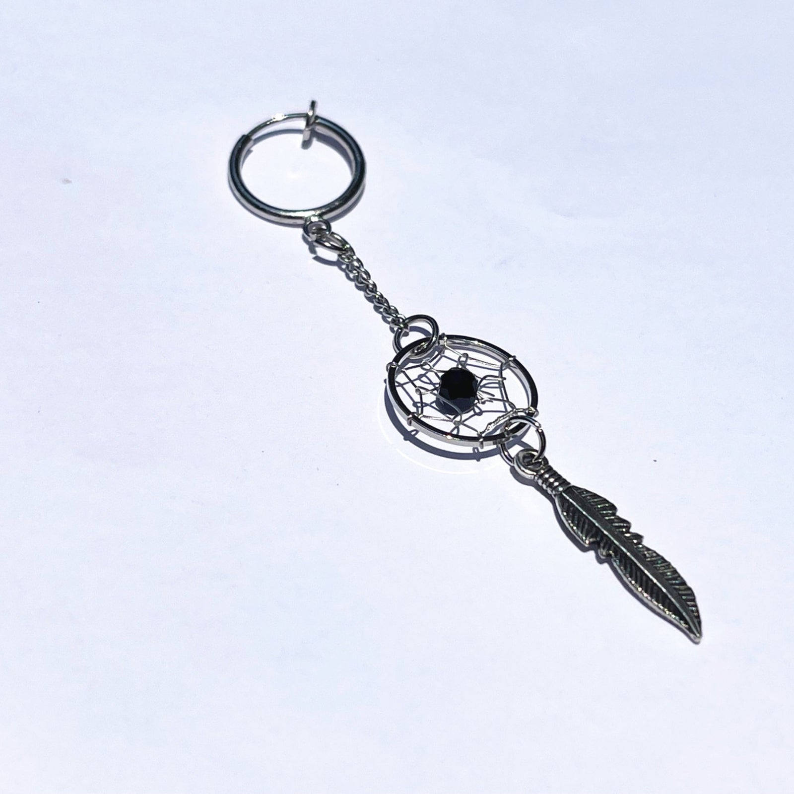 Dream Catcher Feather Net Stud Earrings For Men – Gifts for Him — 1