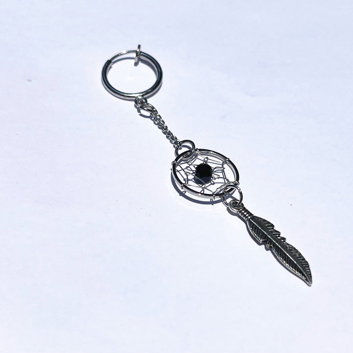 Dream Catcher Feather Net Stud Earrings For Men – Gifts for Him — 1