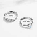 Moonstone Concentric Couples Pair Sterling Silver – Stylish Gifts — 6