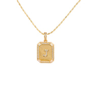18K Gold Inlaid Zircon Letter Necklace For Women – Jewelry Gift Ideas — 3