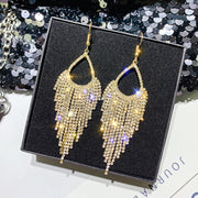 Temperament Long Full Diamond Tassel Earrings – Unique Gift Ideas — 7