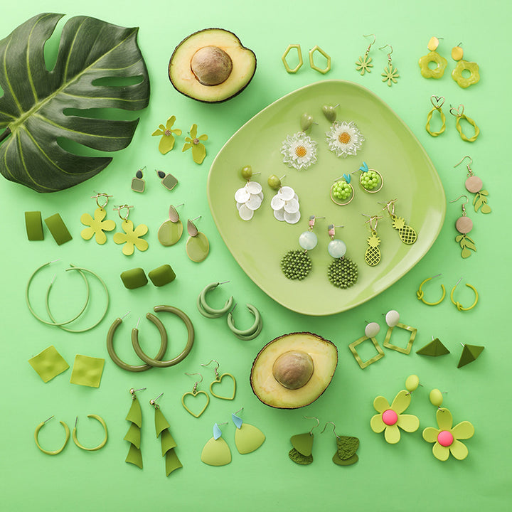Online Influencer Pop Avocado Earrings Fresh Green – Gifts for Her — 1