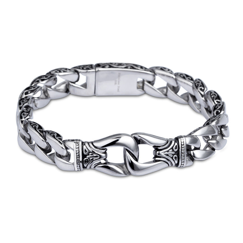 Stainless Steel Retro Bracelet Men's Fashion Titanium – Stylish Gifts — 1