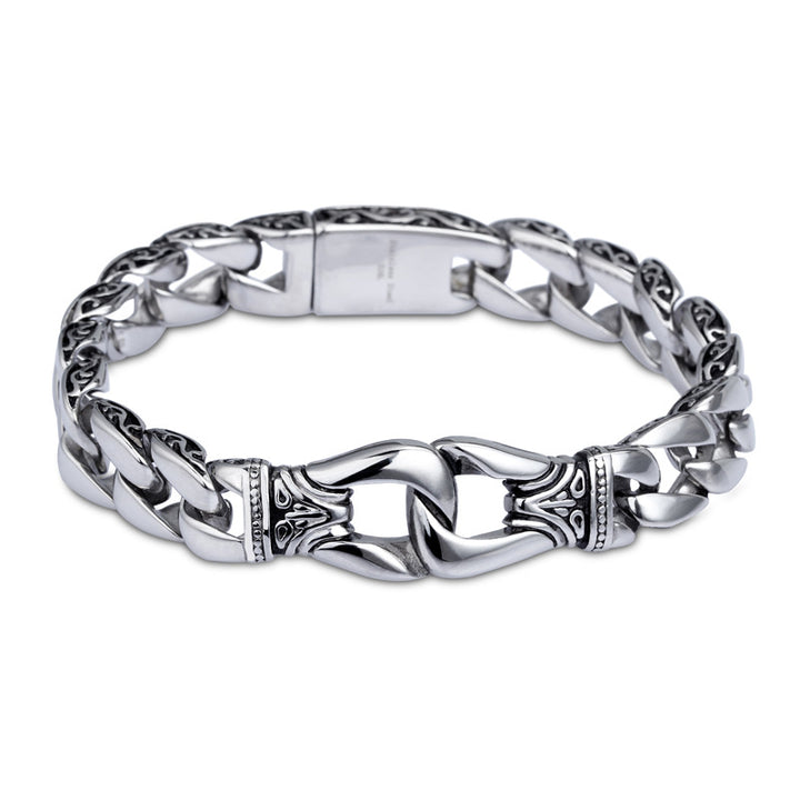 Stainless Steel Retro Bracelet Men's Fashion Titanium – Stylish Gifts — 1