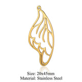 Stainless Steel Ornament Laser Cut Hollow Wing – Jewelry Gift Ideas — 2
