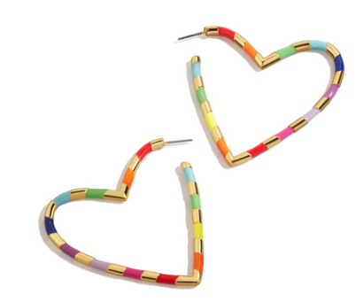 Individual Metal Heart Earrings – Thoughtful Gifts — 1