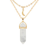 Natural Crystal Stone Pendant Hexagon Prism – Jewelry Gift Ideas — 4