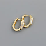 Women's Statement Electroplated Diamond Hoop Earrings – Gifts for Her — 1