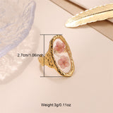 Women's Stainless Steel Preserved Fresh Flower Ring – Gifts for Her — 2