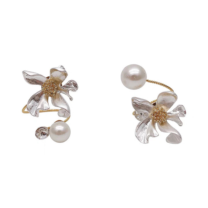 Female Asymmetric Delicate Flower Earrings – Gifts for Her — 1