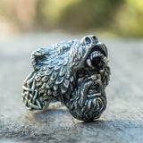 Viking Warrior Male Ring Bear Head Celtic Ring – Gifts for Him — 1