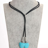 Turquoise Double Layer Flanelle Rope Necklace – Jewelry Gift Ideas — 9