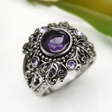 Carved amethyst ring – Thoughtful Gifts — 6