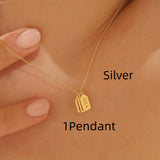 Minimalist Carved Name Pendant Necklace – Jewelry Gift Ideas — 3