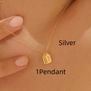 Minimalist Carved Name Pendant Necklace – Jewelry Gift Ideas — 3