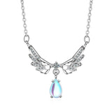 Angel Wing Necklace 925 Sterling Silver Moonstone – Jewelry Gift Ideas — 6