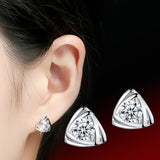 Women's Triangle Silver Plated Earring Jewelry – Jewelry Gift Ideas — 2