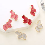 Female Maple Leaf Drip Oil Flower Earrings – Gifts for Her — 1