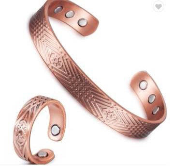 Unisex Pure Copper Bracelet Adjustable Ring – Jewelry Gift Ideas — 1