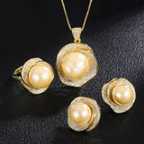 18K Gold Shell Beads Rose Geometric Women's Suit – Gifts for Her — 7