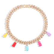 Colorful Clear Zircon Gummy Bears Pendant – Jewelry Gift Ideas — 3