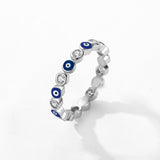 Minority Simple Epoxy Blue Eye Zircon Ring – Everyday Gifts — 3