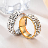 Women's Fashion Stainless Steel Ring With Diamonds – Stylish Gifts — 5
