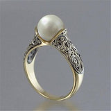 Inlaid Imported Artificial ABS Pearl Ring – Holiday Gift Ideas — 9