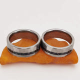 Fashion Flat Steel Tungsten Gold Ring – Stylish Gifts — 6