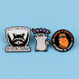 Cartoon Raccoon Brooch Golden M Badge – Jewelry Gift Ideas — 4