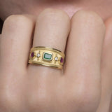 Women's Retro Court Alluvial Gold Ring – Gifts for Her — 5
