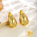 Fashion Earrings Cross Diamond Design – Stylish Gifts — 3