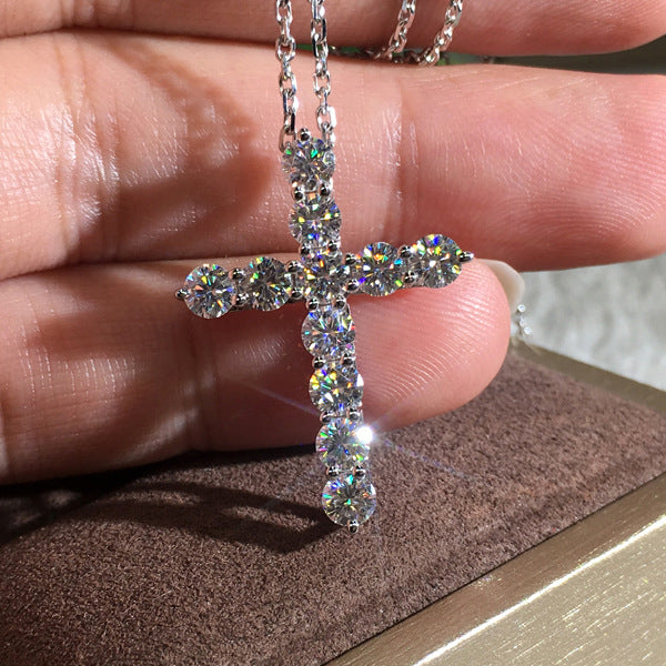 Fashion Jewelry Cross Necklace Zircon Finely – Jewelry Gift Ideas — 1