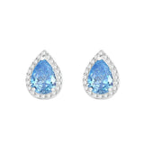 Super Flash Blue Water Drop Ear Studs French – Small Gift Ideas — 4