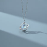 Sterling Silver Moonstone Planet Necklace Female – Jewelry Gift Ideas — 6