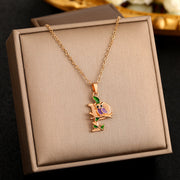 26 English Letters Enamel Elegant Sweet Necklace – Jewelry Gift Ideas — 18