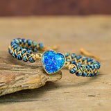 Woven Love Blue Opal Friendship Love Bracelet – Jewelry Gift Ideas — 5