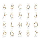 English Letter Necklace Female Colorful Crystals – Jewelry Gift Ideas — 13