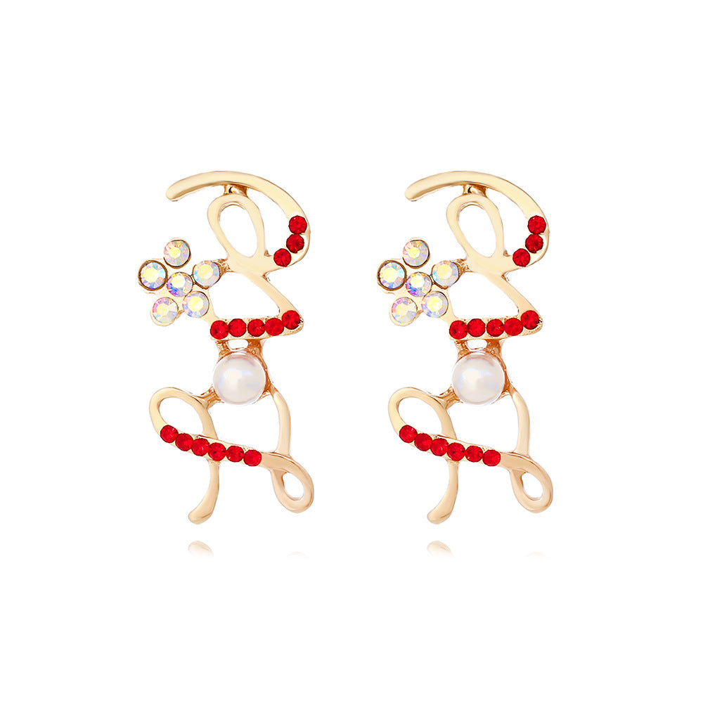 Women's Fashion Alloy Inlaid Imitation Pearl Alphabet – Stylish Gifts — 1