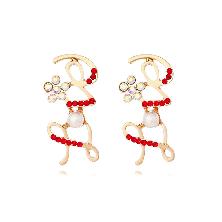 Women's Fashion Alloy Inlaid Imitation Pearl Alphabet – Stylish Gifts — 1