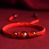 Zodiac Red Rope Bracelet Natural Red Agate – Jewelry Gift Ideas — 6