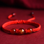 Zodiac Red Rope Bracelet Natural Red Agate – Jewelry Gift Ideas — 6