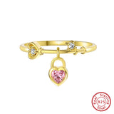 S925 Sterling Silver Fashion Elegant Heart Ring – Stylish Gifts — 11