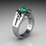 Plated Sapphire Engagement Simulation Diamond Ring – Gifts for Couples — 3