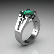 Plated Sapphire Engagement Simulation Diamond Ring – Gifts for Couples — 3
