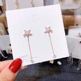 Personalized five-star pearl tassel earrings – Surprise Gifts — 5